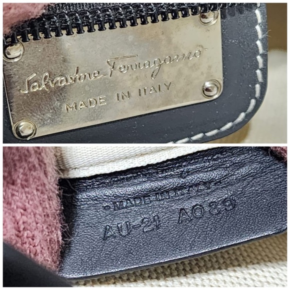 Authentic Salvatore Ferragamo Coated Canvas Shoulder Bag Brown - Picture 11 of 16